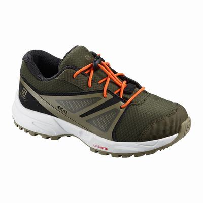 Salomon SENSE CLIMASALOMON™ WATERPROOF - Lasten Polkujuoksukengät - Mustat